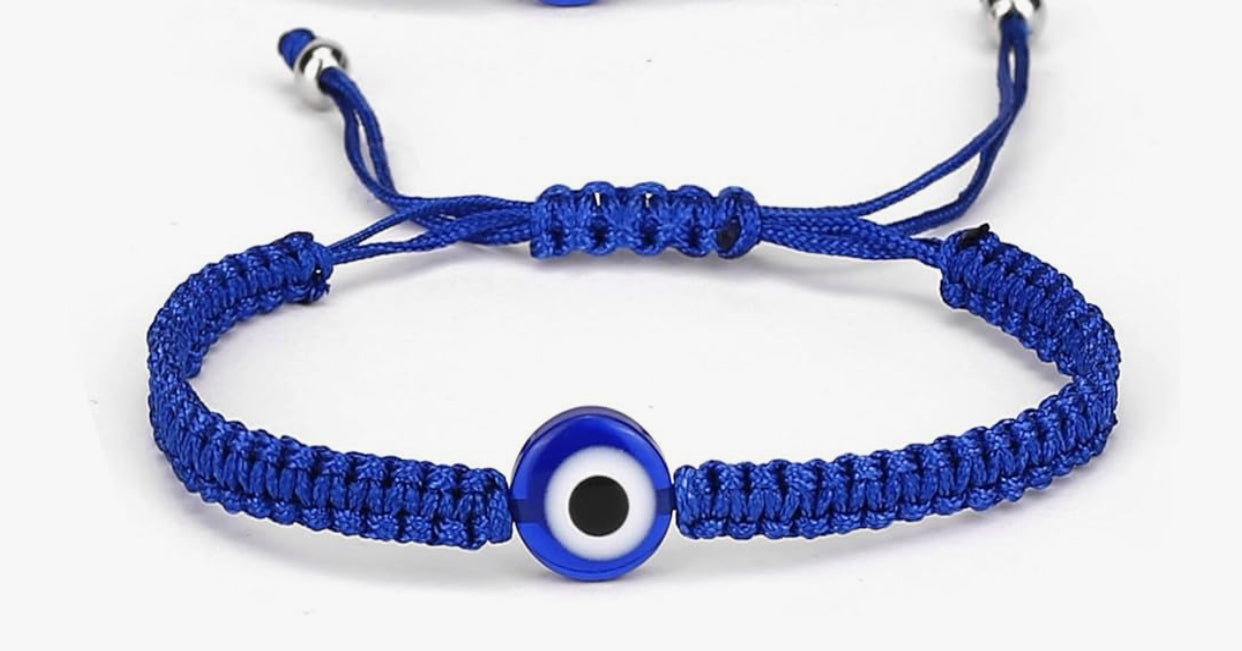 Handmade Blue Evil Eye Knotted Bracelet