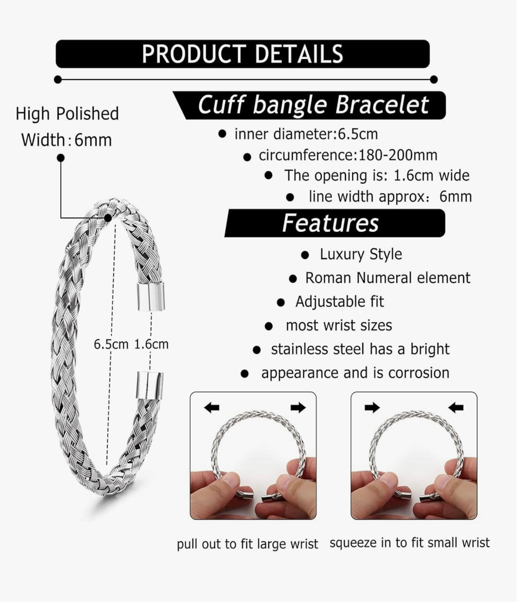 Braided Cuff Style Bracelet