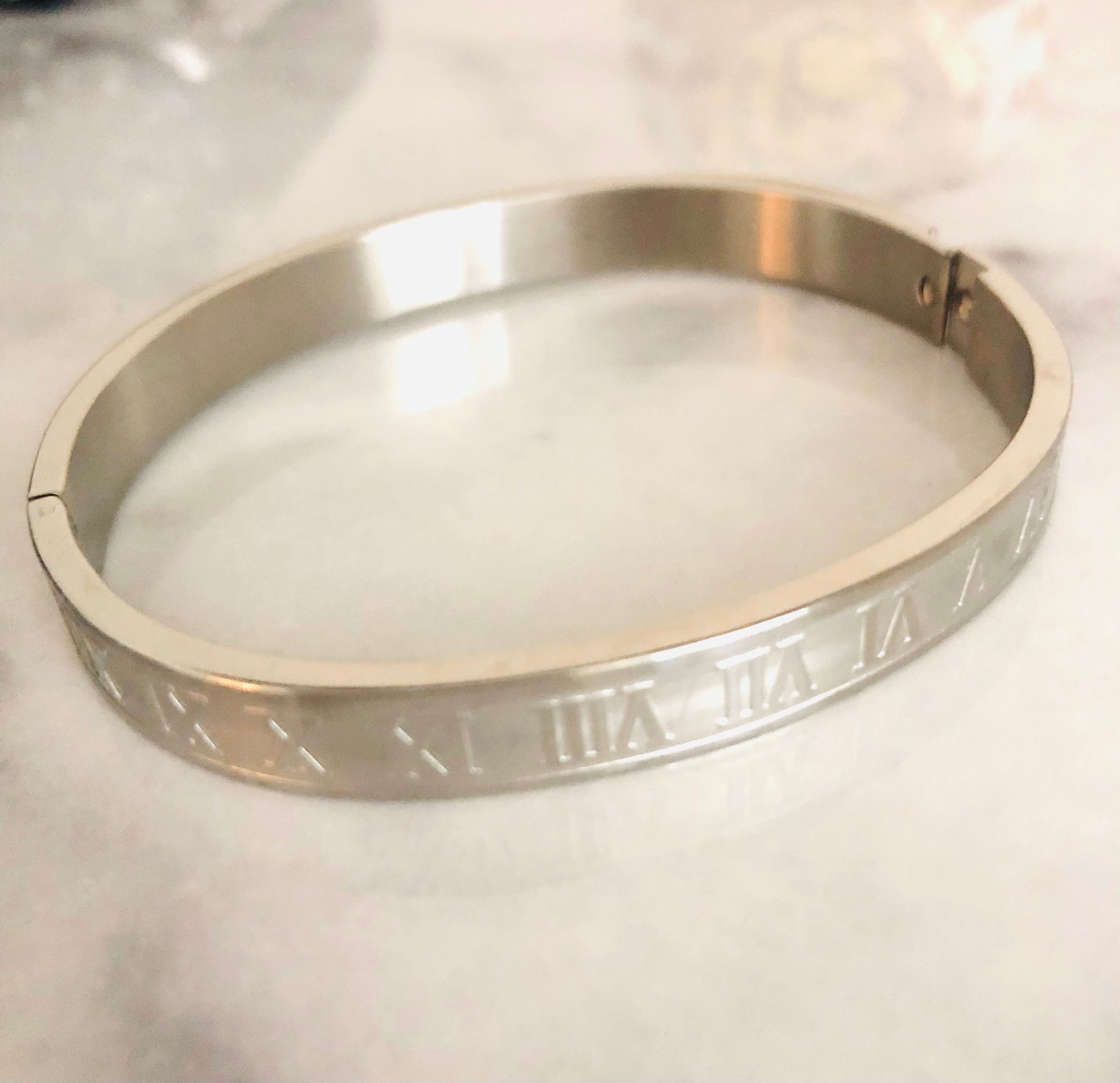 Roman Numeral Bangle Bracelet