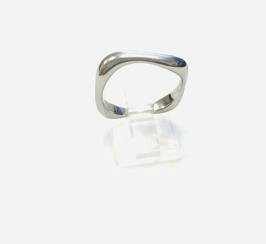 3mm Width Stainless Steel Square Shaped Ring