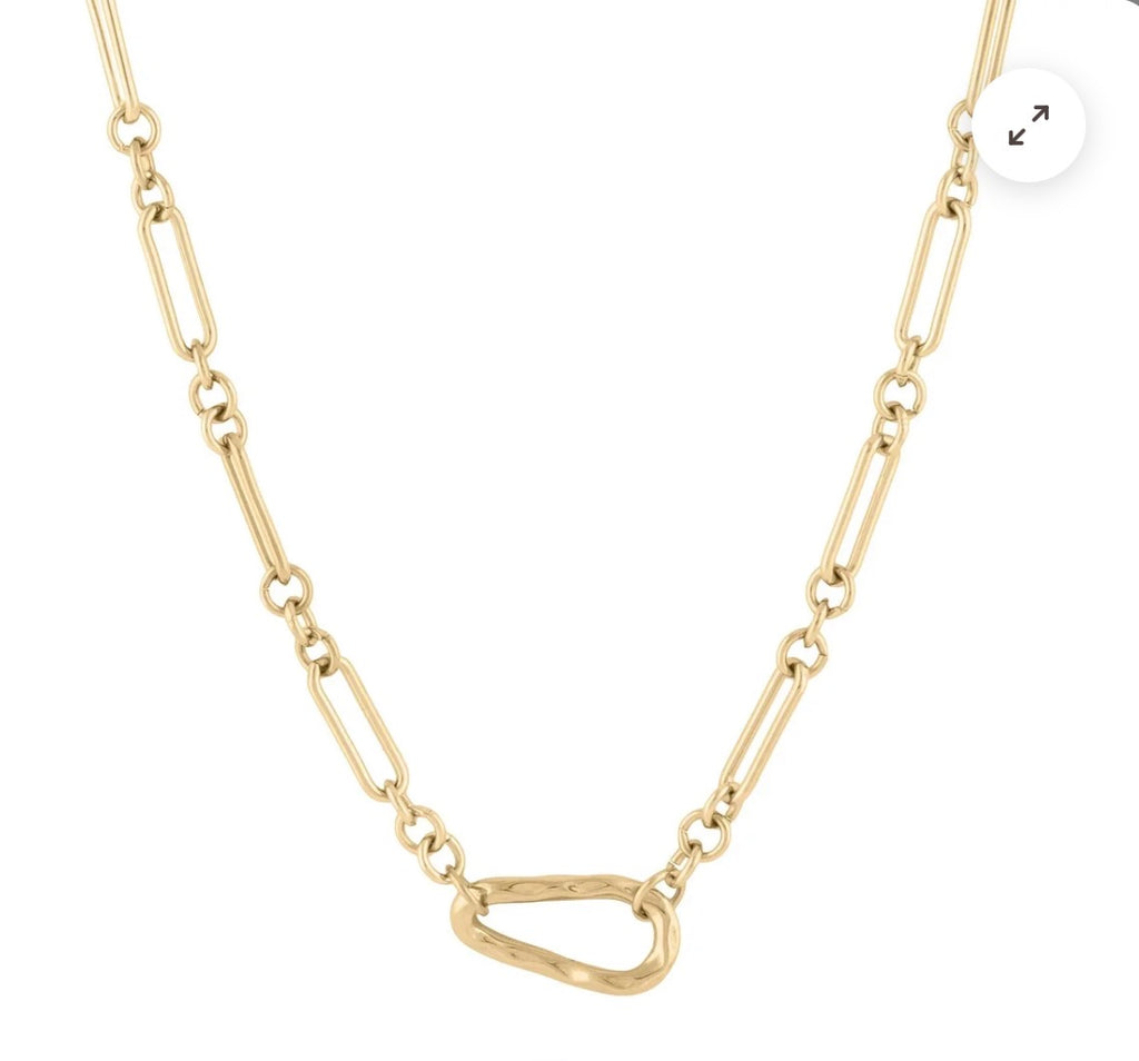 Lola  Mixed Link Carabiner Necklace-Will Randall Jewelry