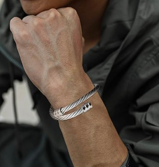 Twisted Cable Bangle Bracelet
