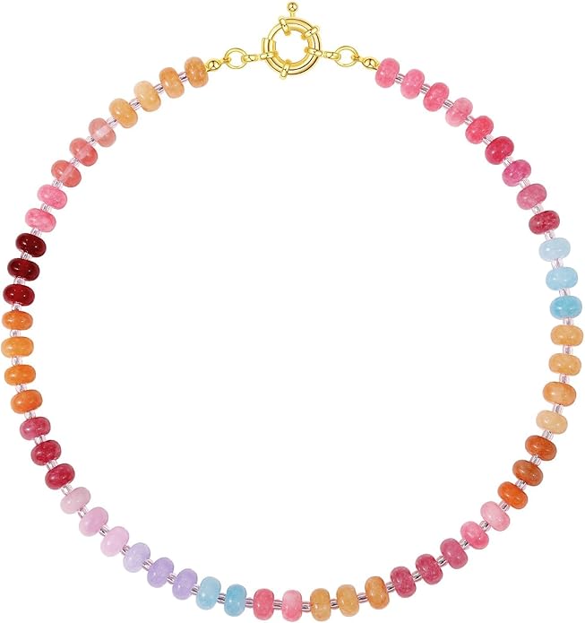 Blushing Bloom Bead Choker Necklace