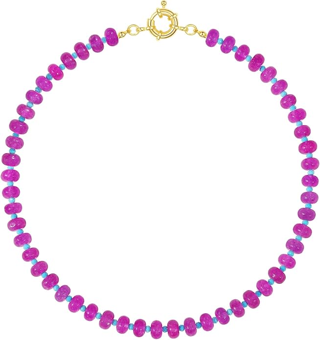 Pink Berry Bead Choker Necklace