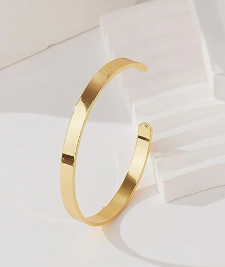 Polished Gold Cuff Style Bracelet