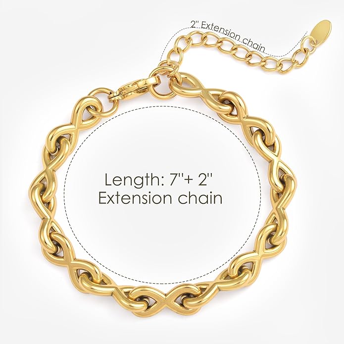 14K Gold Infinity/Link Bracelet