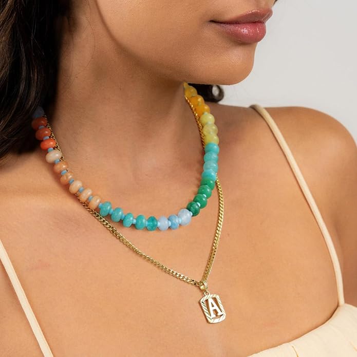 Citrus Blend Beaded Choker Necklace