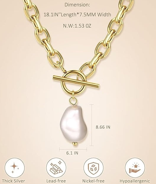 Natalie Baroque Pearl Necklace