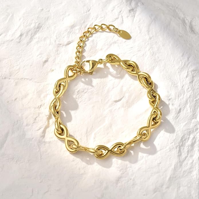 14K Gold Infinity/Link Bracelet