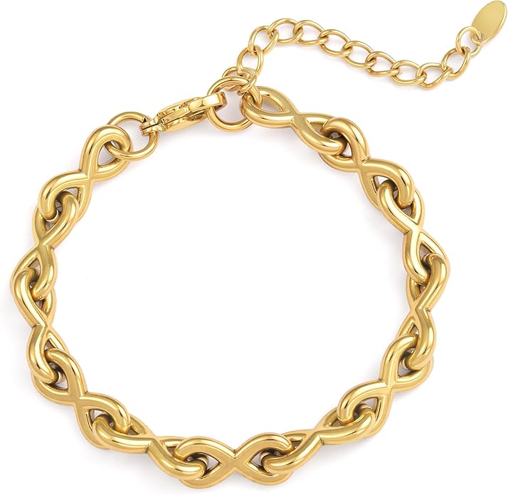14K Gold Infinity/Link Bracelet