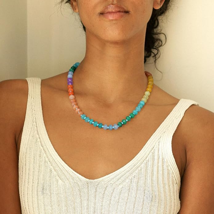 Citrus Blend Beaded Choker Necklace