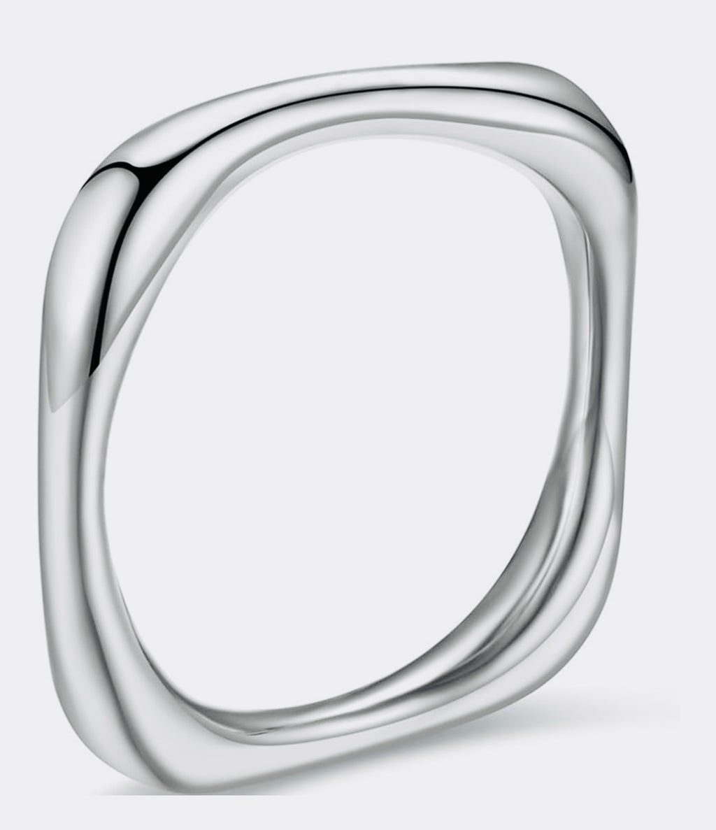 3mm Width Stainless Steel Square Shaped Ring