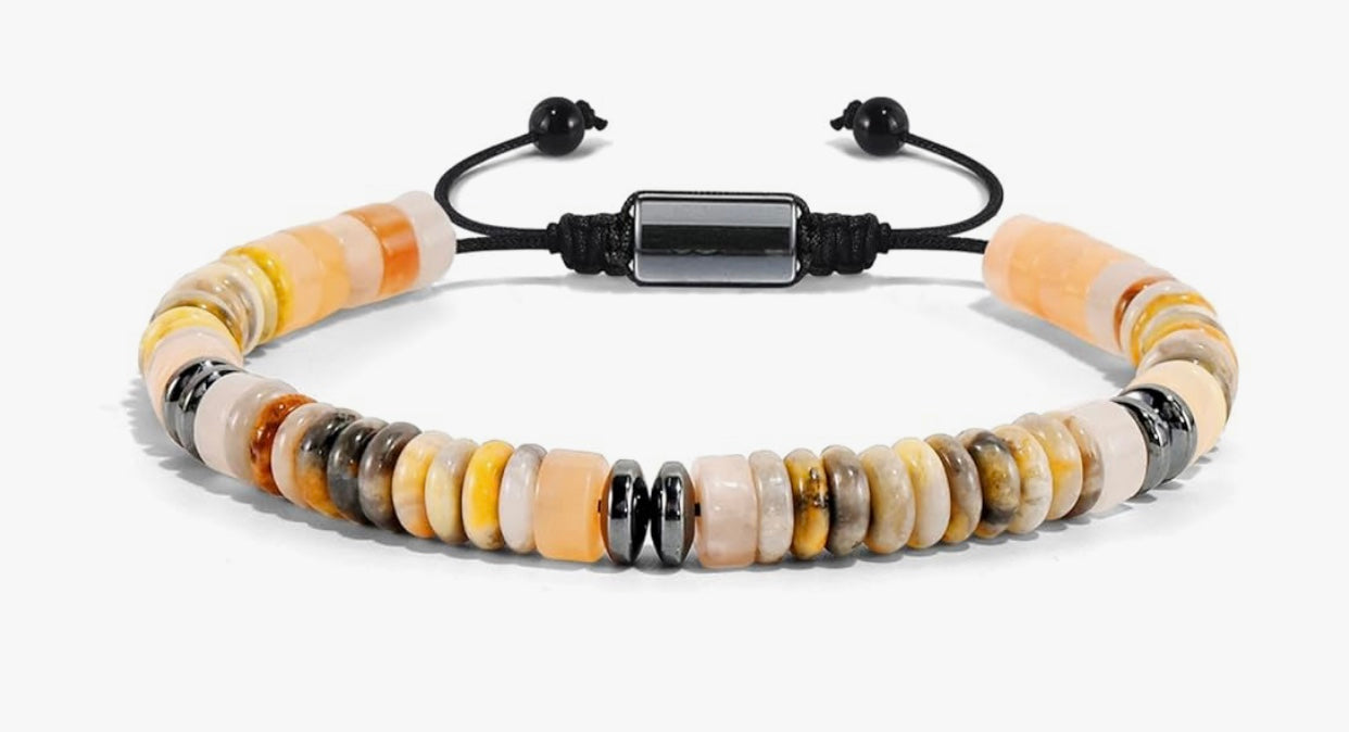 Yellow Aventurine Adjustable Slide Bead Bracelet