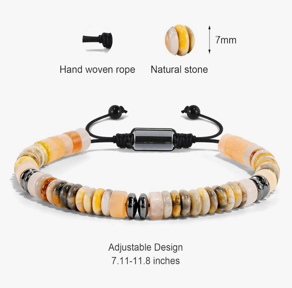Yellow Aventurine Adjustable Slide Bead Bracelet