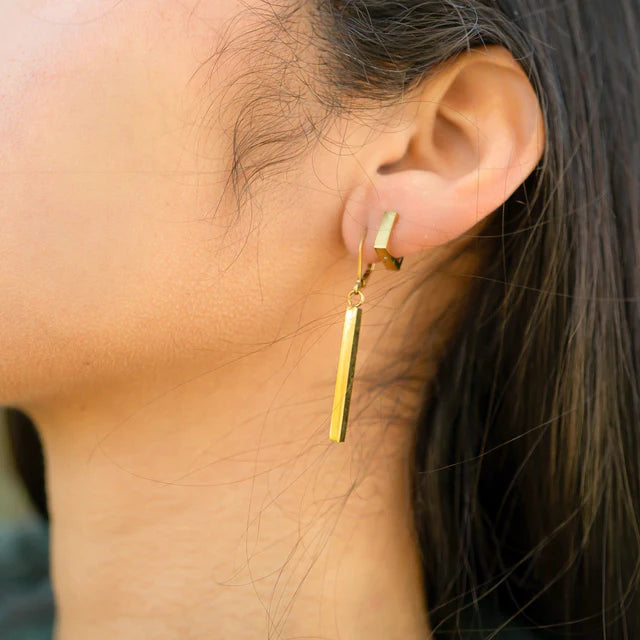 Vertical Drop Bar Earrings