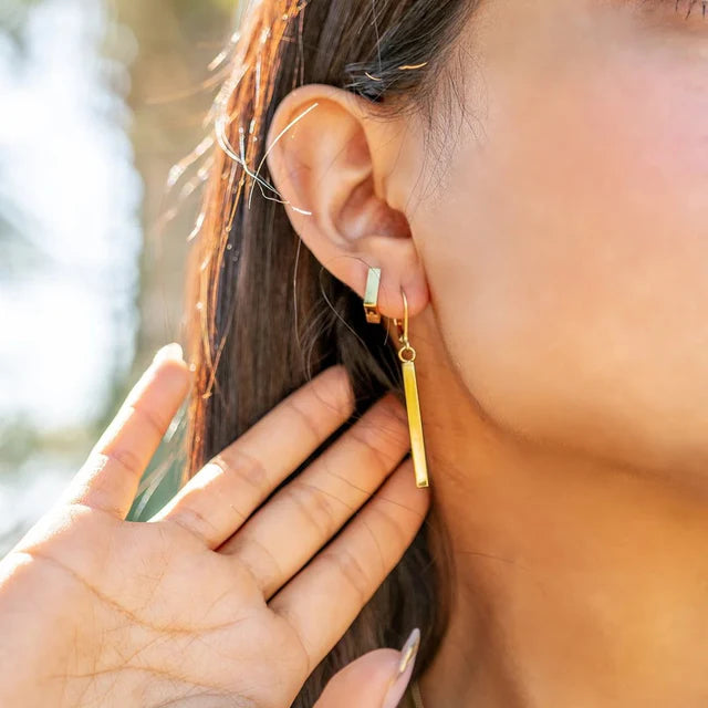 Vertical Drop Bar Earrings
