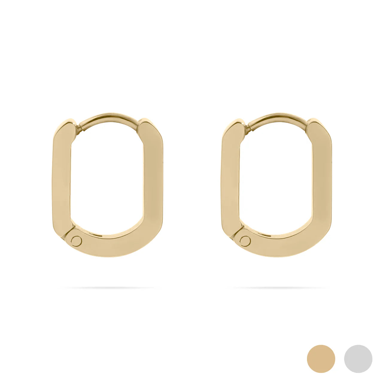 Oval Huggie Earrings