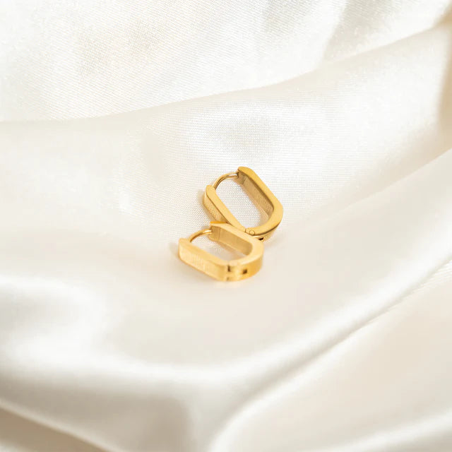 Oval Huggie Earrings