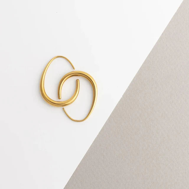 Abstract Hoop Earrings