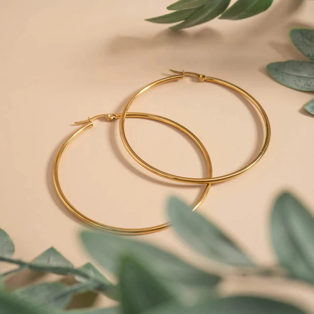 Emma Round Tube Hoop Earrings