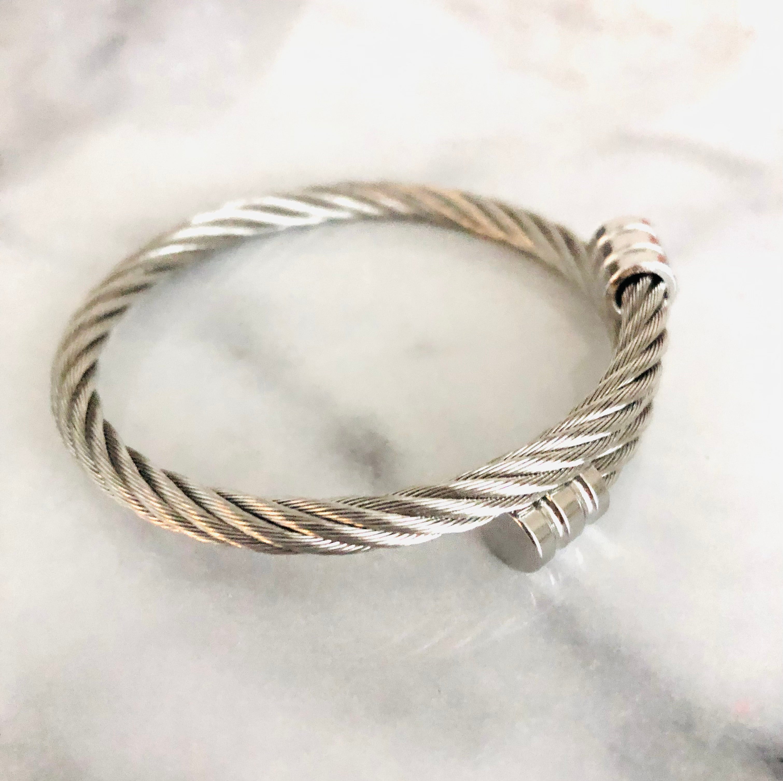 Twisted Cable Bangle Bracelet