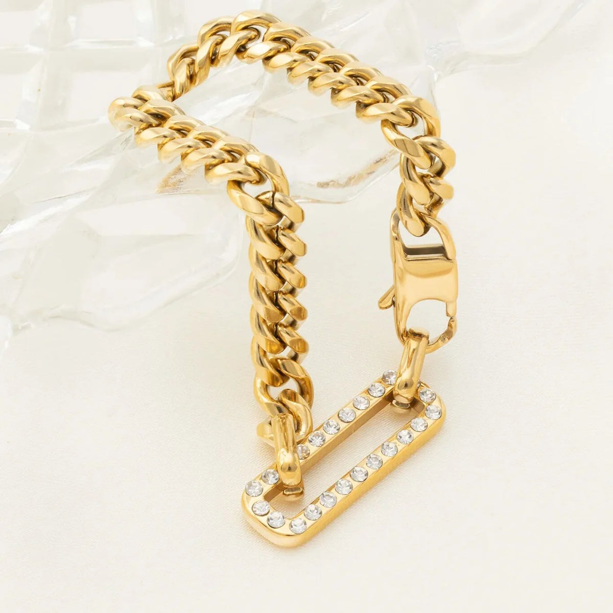 Mia Crystal Carabiner Bracelet- Will Randall Jewelry