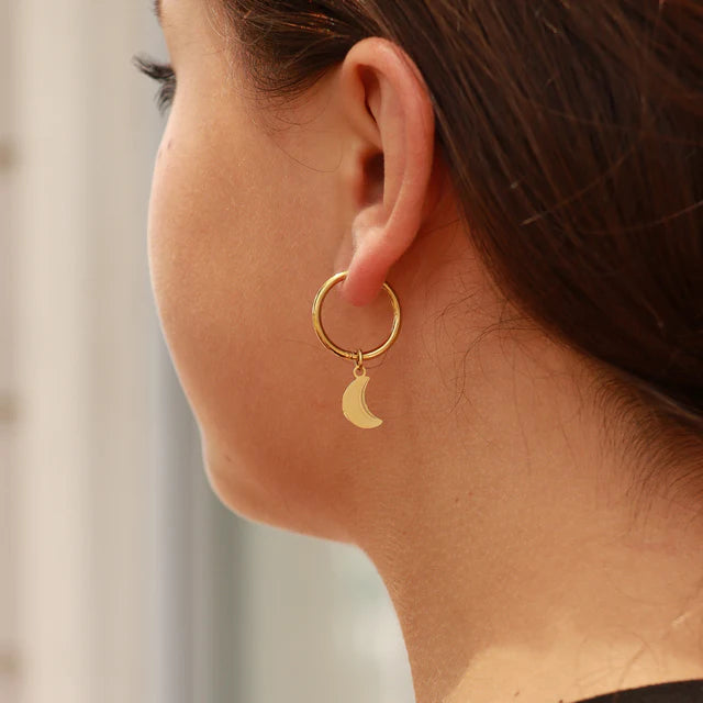 Star & Moon Pendant Earrings