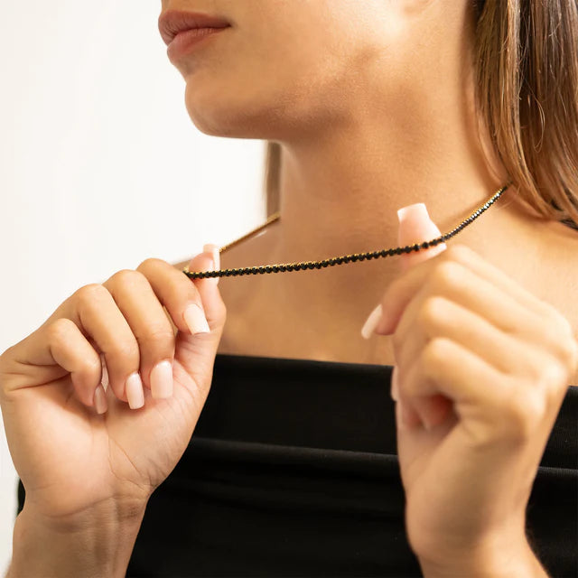 Nadine Rhinestone Tennis Chain Necklace