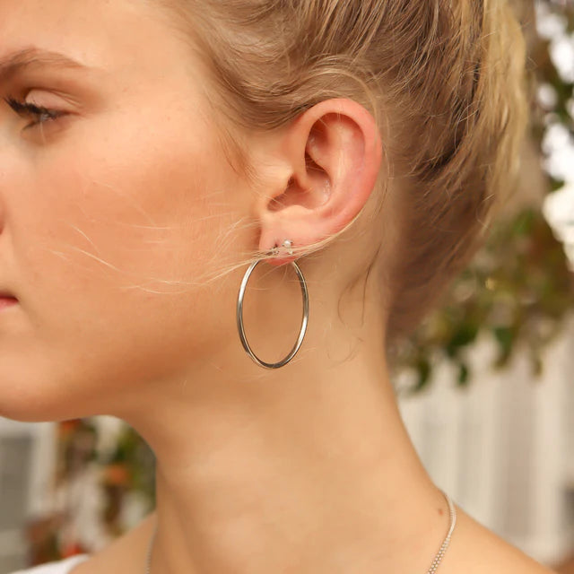 Emma Round Tube Hoop Earrings
